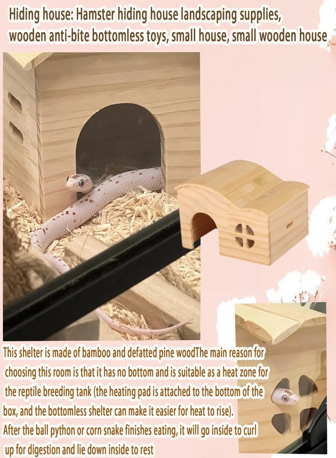 Delllala Reptile Hiding Branch&Ball Python - Enrichment Toys for Corn Snake,Tulip Artificial Bouquet Plant Artificial Decor for Snake Cage,Wood House for Leopard Gecko Habitat Lizard Chameleon Ball Pythons - Image 4